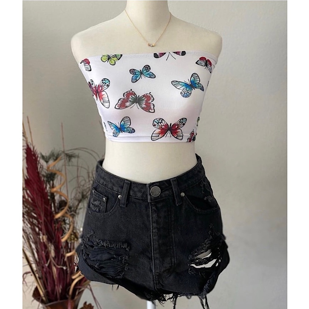 WOMENS BUTTERFLY WHITE CAMISOLE